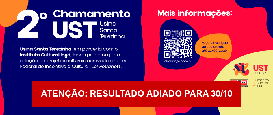 Usina Santa Terezinha lança 2º Chamamento UST Cultural para apoiar projetos via Lei de Incentivo à Cultura